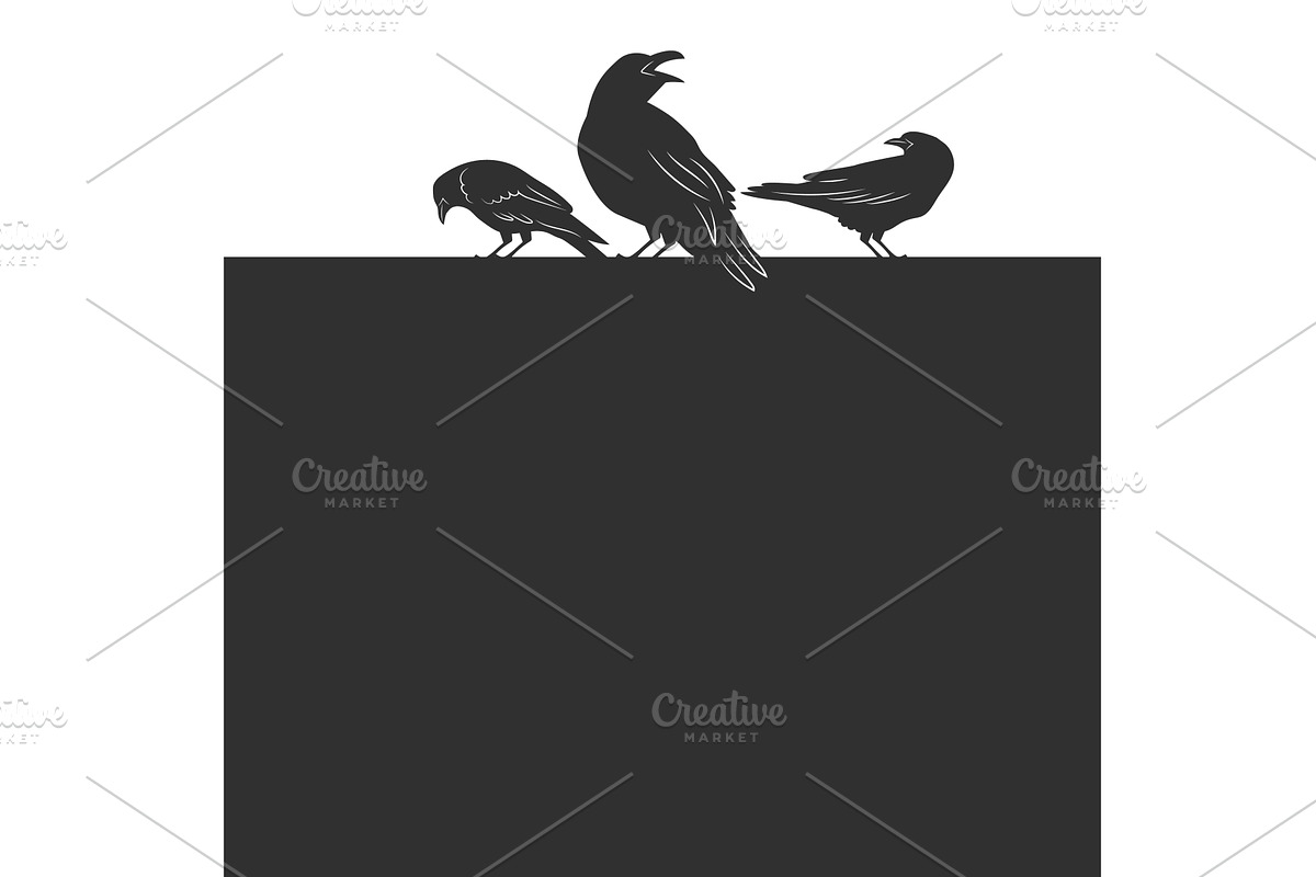 Crow silhouette concept background, a Graphic by Onyx
