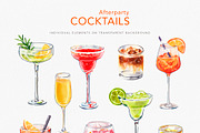 Afterparty Cocktails watercolor set, a Food Illustration by Volha Studio (Thumbnail 3 of 7)