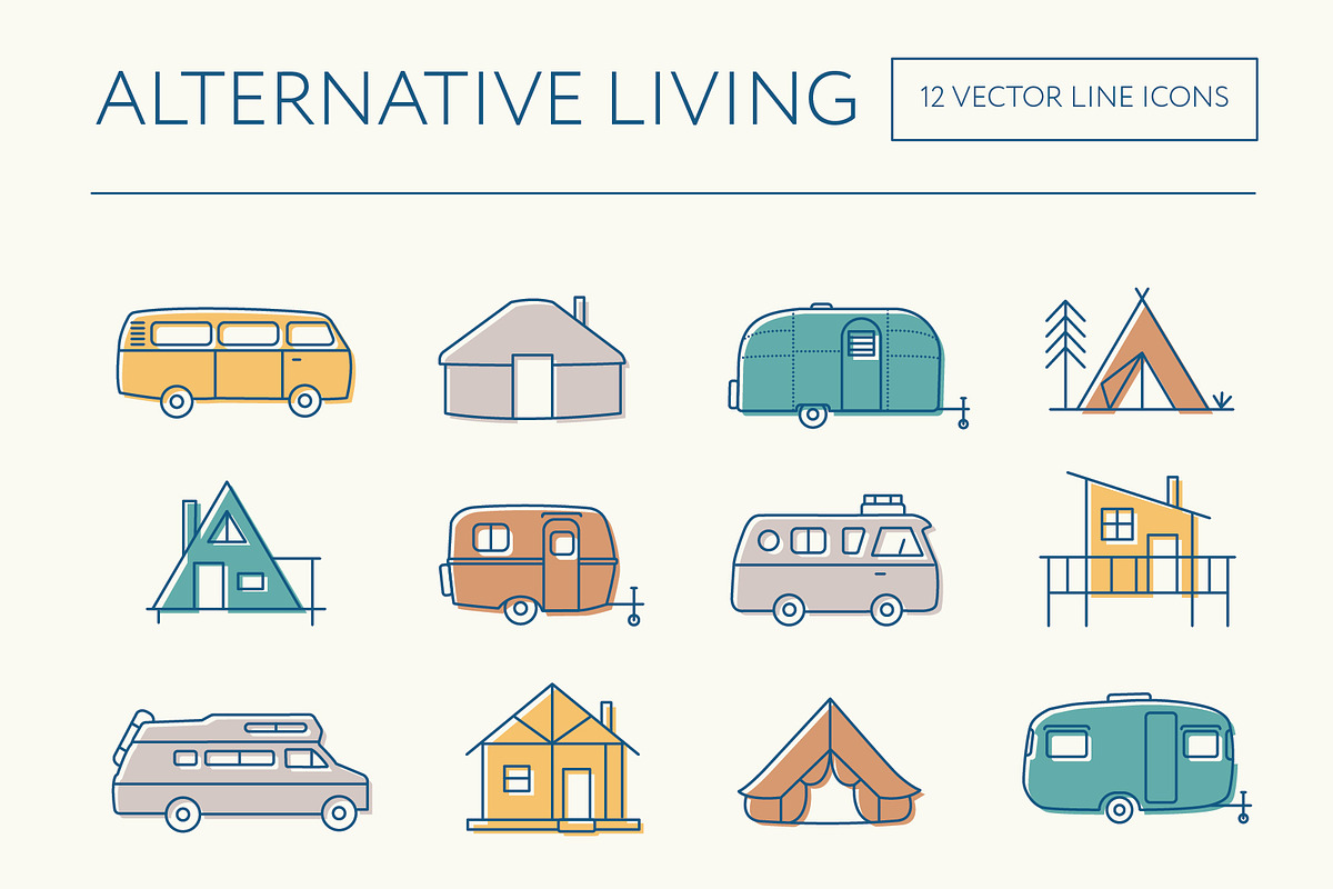 Alternative Living icons, a Graphic by the cabin supply co (Photo 1 of 4)