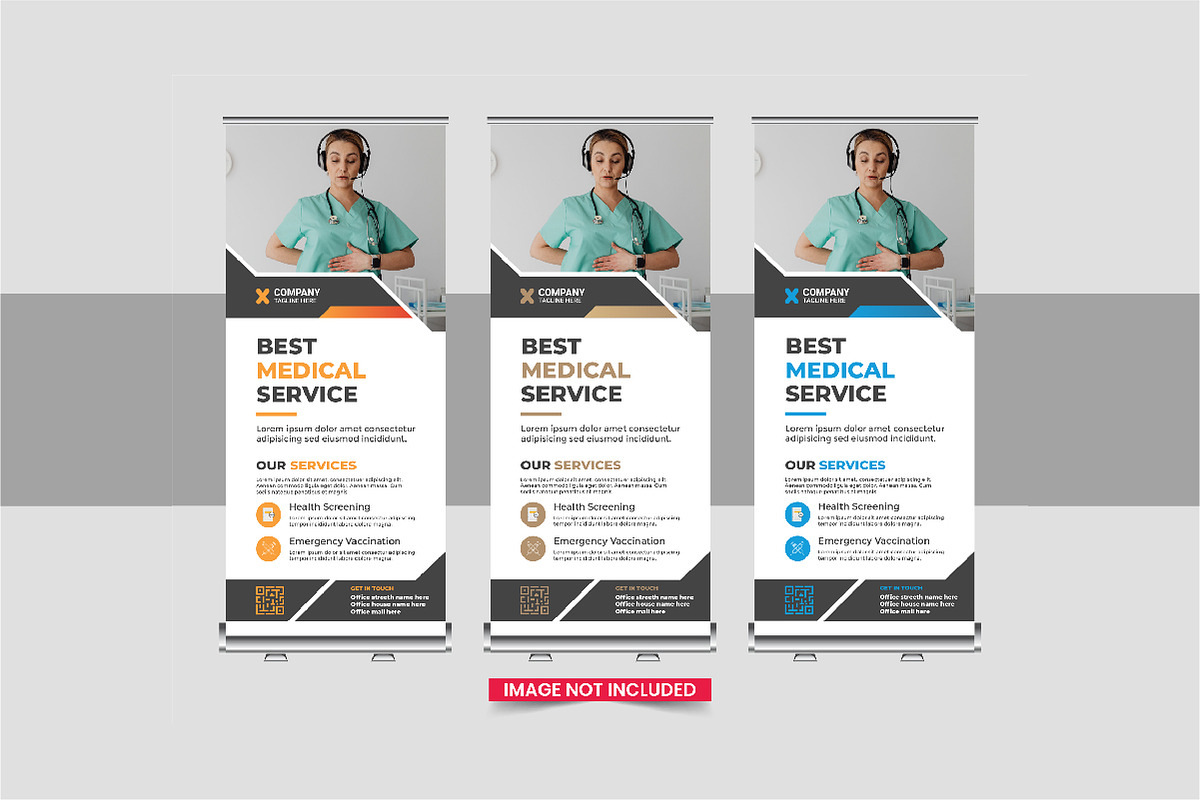 Medical roll up banner bundle, a Stationery Template by Pavel_design (Photo 6 of 11)