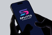 Split Modern Geometric Letter S Logo, a Branding & Logo Template by Design_Planet (Thumbnail 3 of 3)