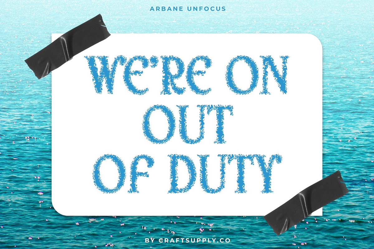 Arbane Unfocus, a Serif Font by Craft Supply Co. (Photo 3 of 8)