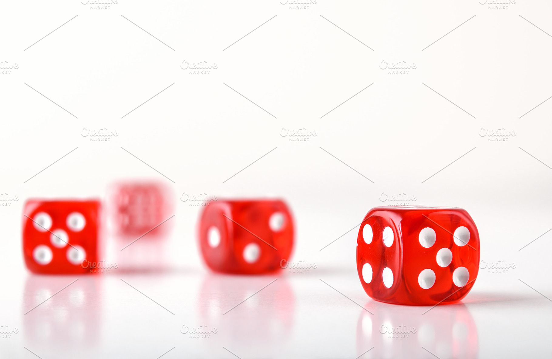 Dice for playing games of chance on white isolated background, an Arts & Entertainment Photo by Davizro's Market