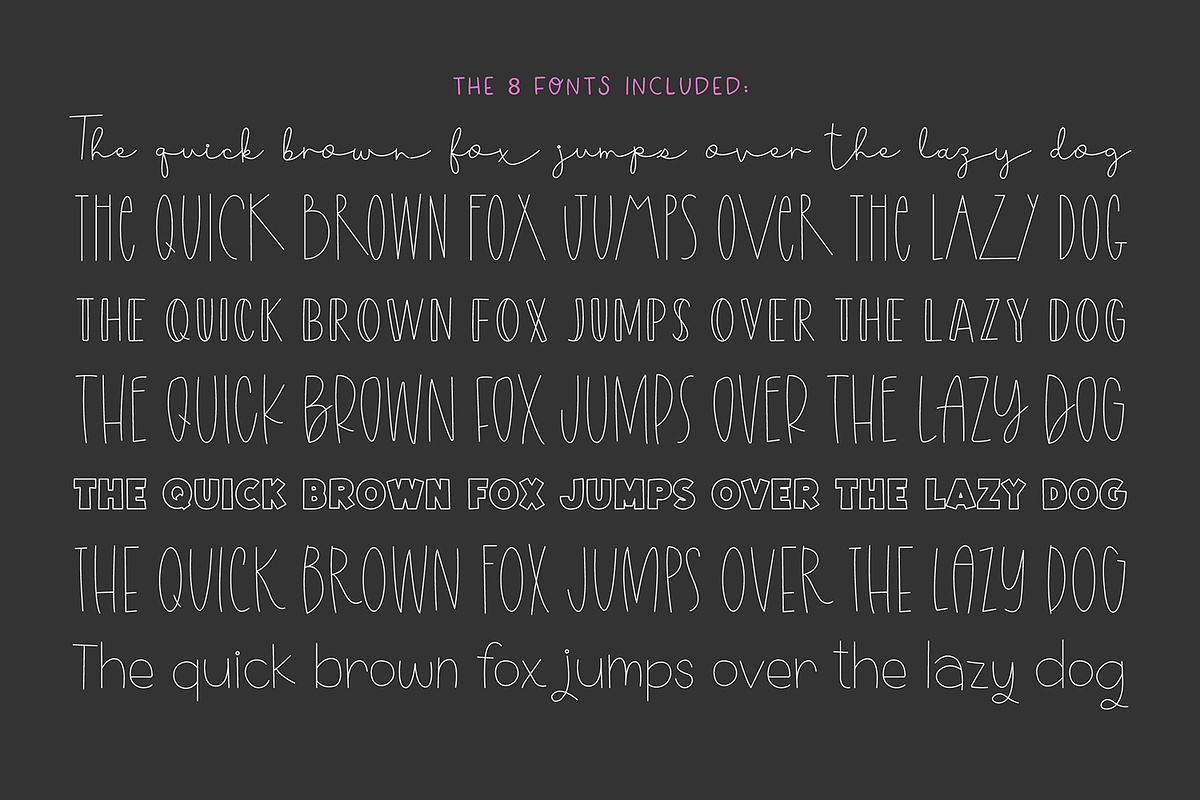CHARMING SKETCH FONT BUNDLE, a Script Font by Blush Font Co. (Photo 5 of 8)