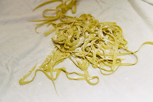 Fresh cut pasta