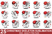 Christmas Skeleton Sublimation PNG, a Graphic by crative8112 (Thumbnail 1 of 10)