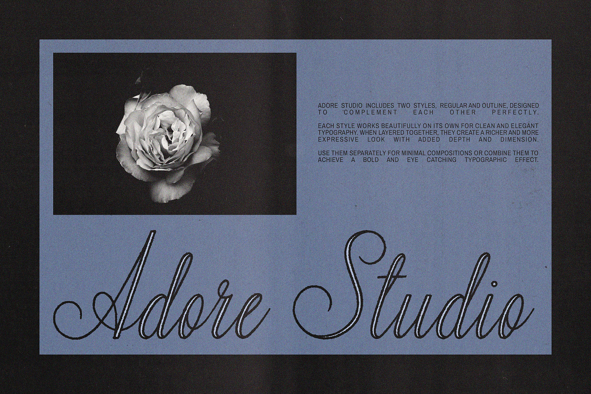 Adore Studio Romantic Font Duo, a Script Font by AnMark (Photo 11 of 14)