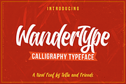 WanderType, a Script Font by Telllu & Friends (Thumbnail 1 of 10)