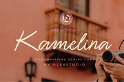 Kamelina Handwritting, a Script Font by Olexstudio (Thumbnail 1 of 7)