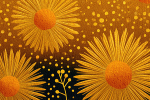 Golden Abstract Floral Sunburst Background Banner, a Nature Photo by José Manuel Gelpi