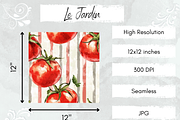 Veggie Garden with Stripes Pattern, a Pattern Graphic by Paper & Pattern Studio (Thumbnail 4 of 9)