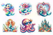 Cute The Little Mermaid clipart, an Illustration by CreationArt (Thumbnail 5 of 9)