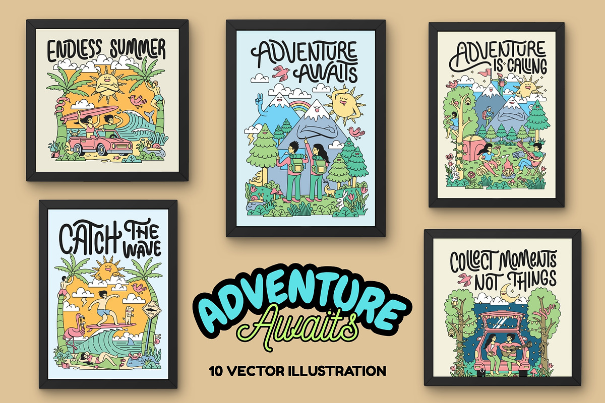 Adventure awaits: 10 illustration, a Person Illustration by gunaonedesign (Photo 1 of 8)