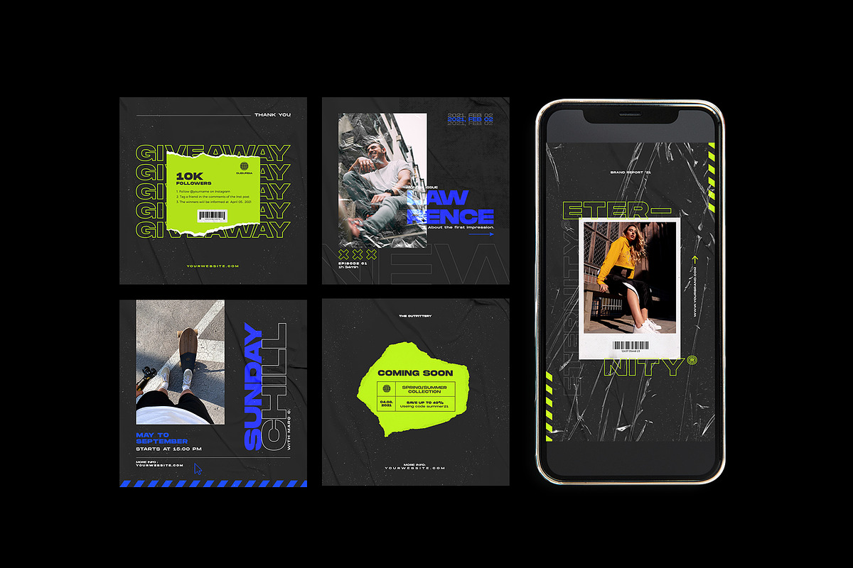 Downtown Instagram Kit, a Social Media Template by Imagination Area (Photo 5 of 8)