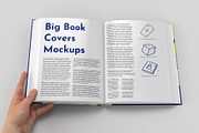 Big Book Cover Mockup - 11 Views, a Books & Magazine Mockup by Illusiongraphic (Thumbnail 12 of 26)