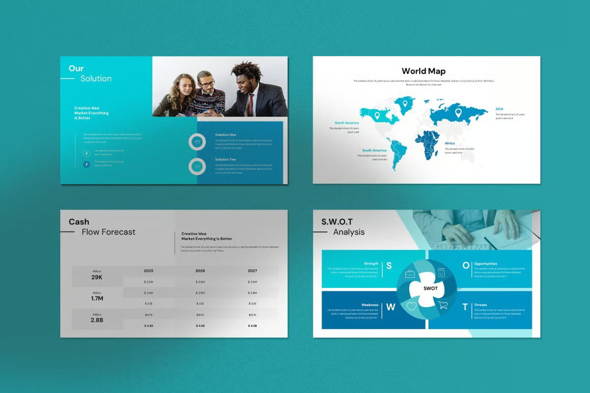 Pitch Deck Presentation Templates, a Presentation Template by Fit-tee (Photo 3 of 6)