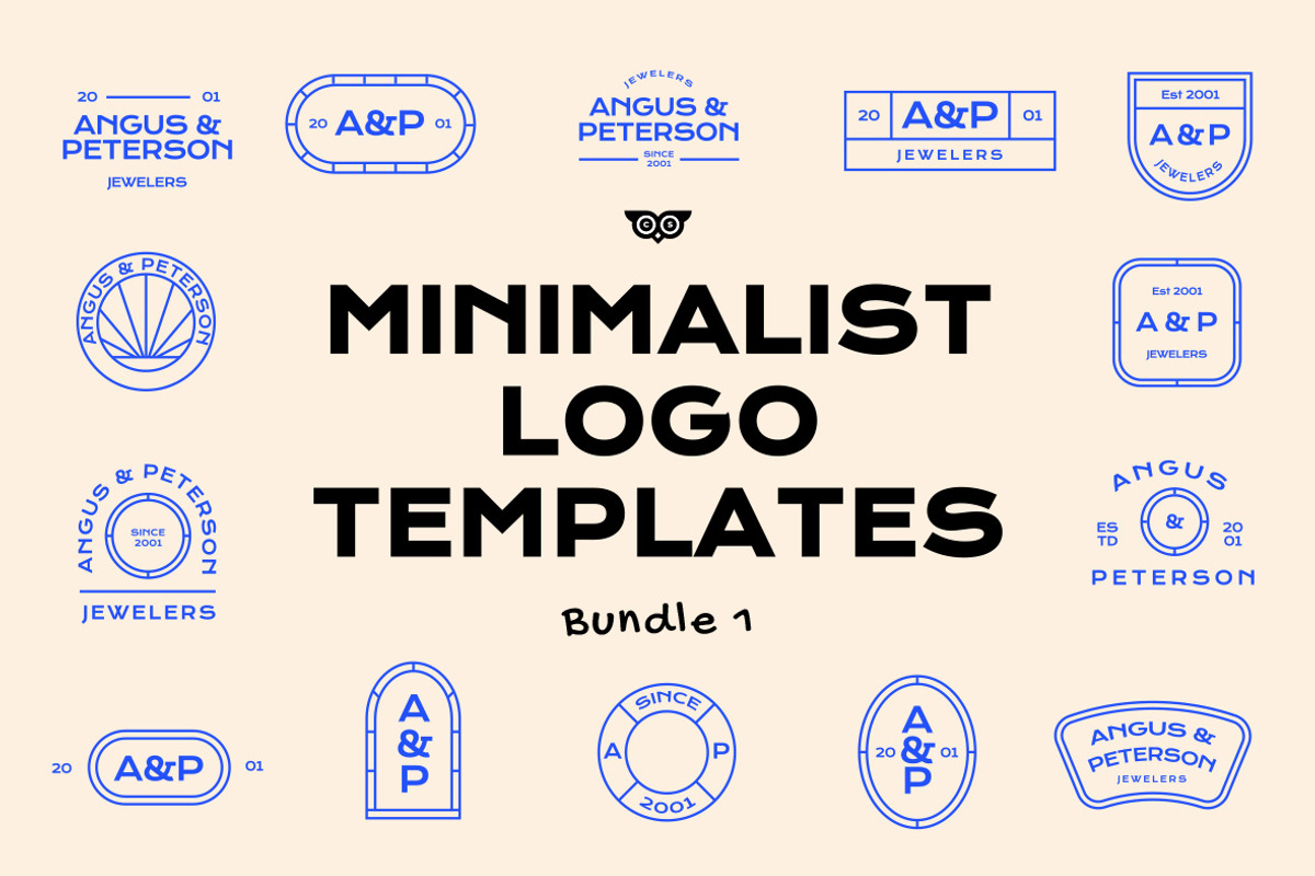 Minimalist Logo Templates, a Branding & Logo Template by ClayStudio (Photo 1 of 16)