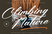 Climbing Nature Modern Calligraphy