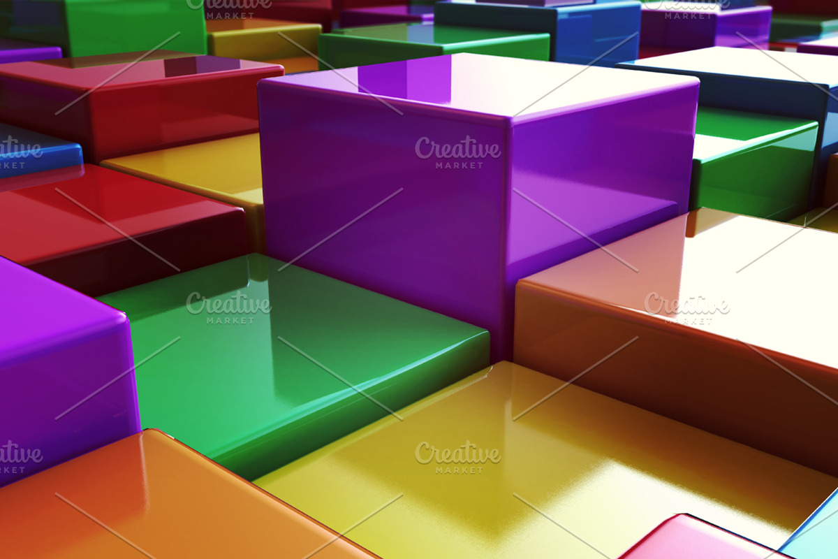 3d Cubes Background preview 4