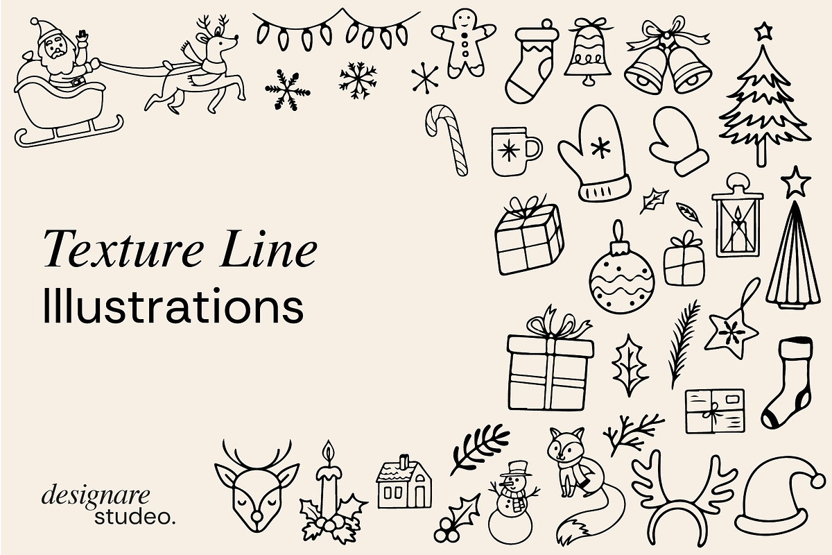 Merry Chrismas Illustrations, a Decorative Illustration by ginni illustrations (Photo 4 of 6)