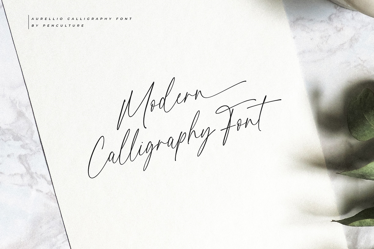 Aurellio - Modern Calligraphy Font, a Script Font by Pen Culture (Photo 4 of 10)