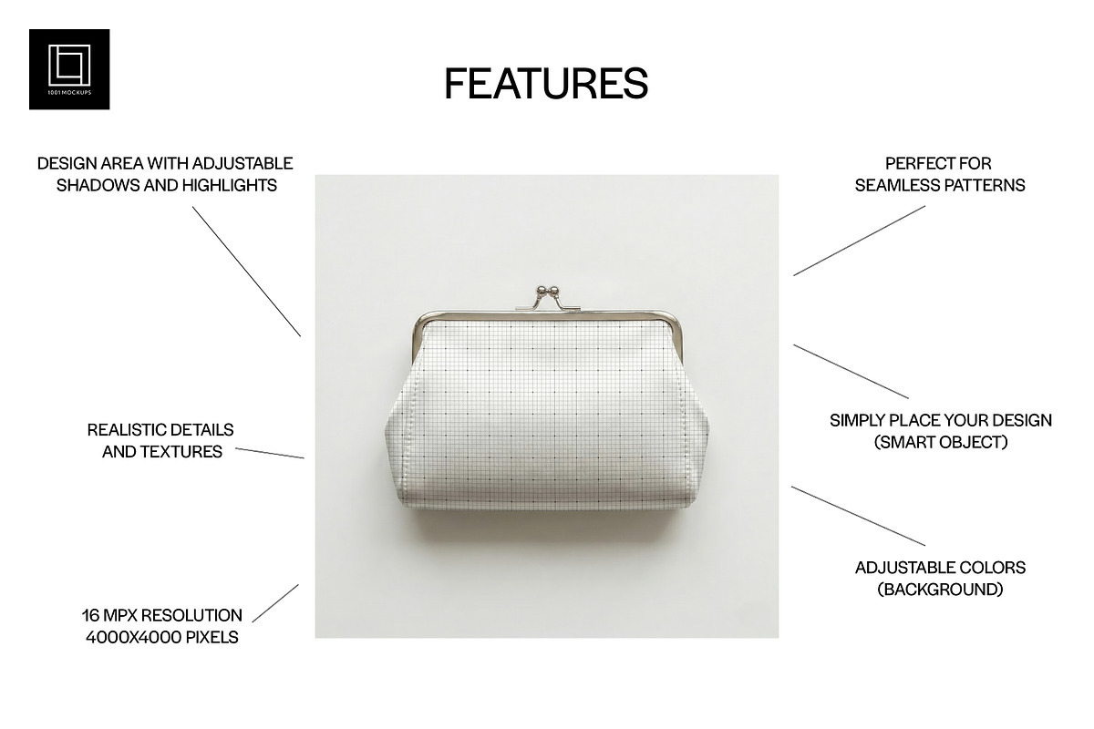 Satin Kiss Lock Purse Mockup PSD, a Household Mockup by 1001 mockups (Photo 2 of 10)