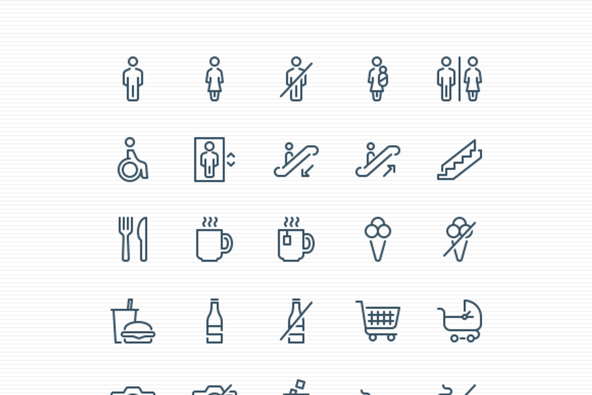 Wayfind and airport icon set, an Icon by Mir store (Photo 2 of 2)