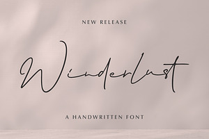 Winderlust - a Handwritten Font