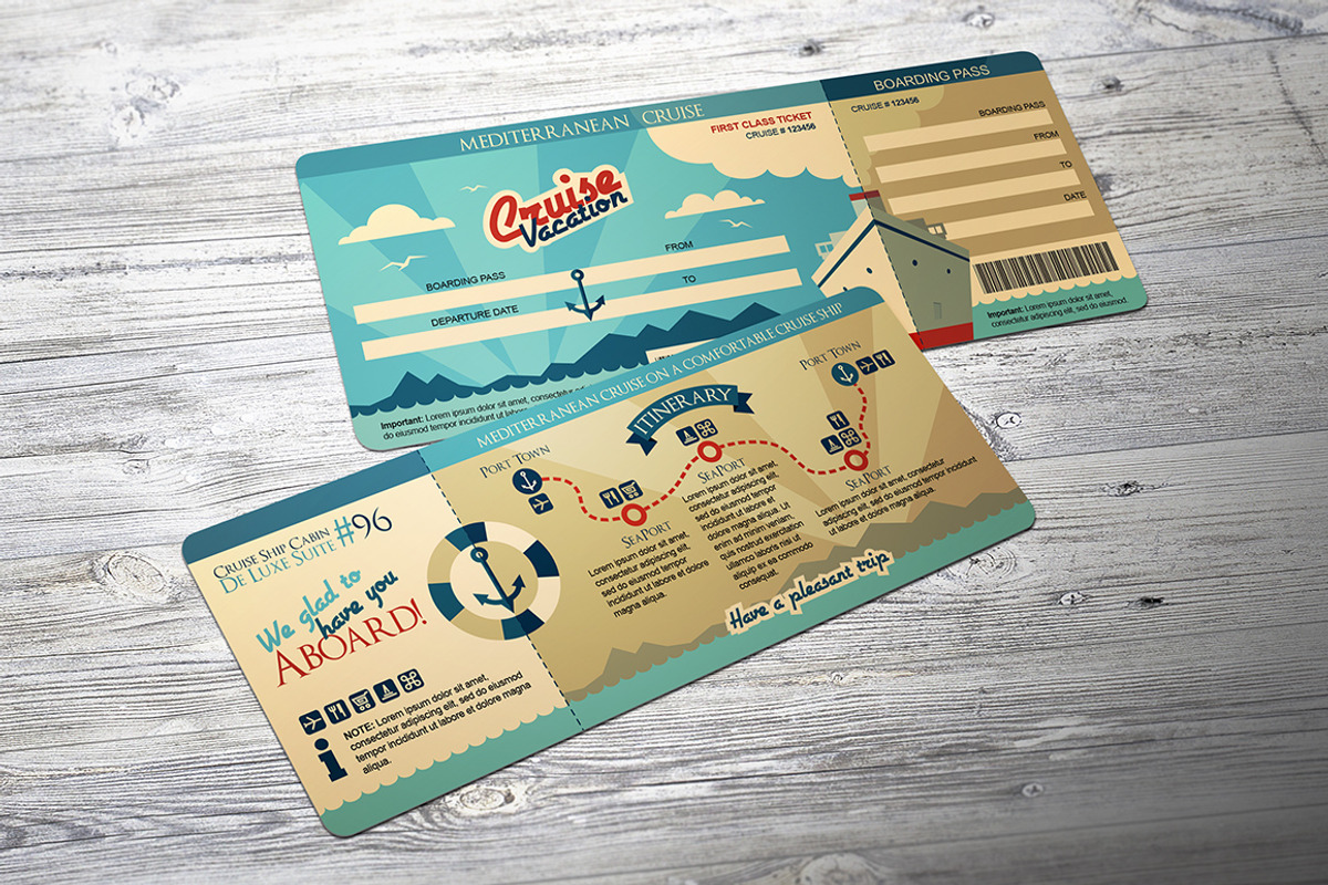Cruise Invitation Boarding Pass Set, an Invitation Template by Paul Lesser (Photo 5 of 10)