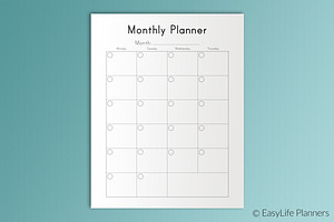 Monthly Planner 7x9 Printable