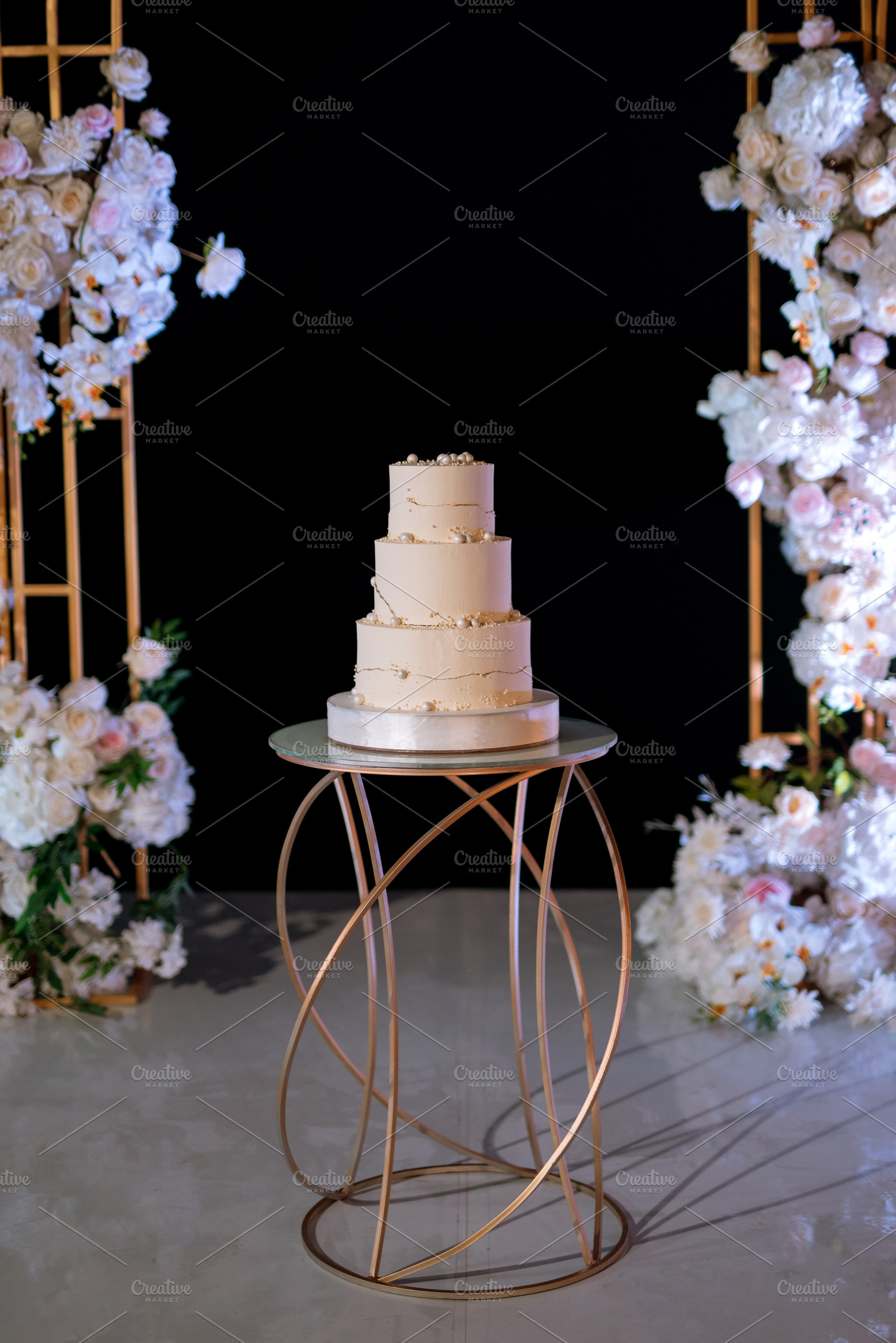 wedding cake at the wedding of the newlyweds, a Food & Drink Photo by Weddings, People, Travel