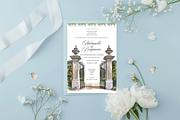 watercolor wedding venue card, an Invitation Template by Isbah_studio (Thumbnail 8 of 22)