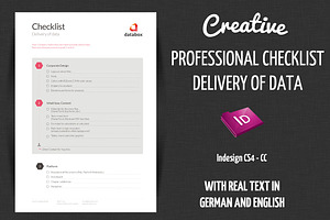 Checklist - Delivery creative data