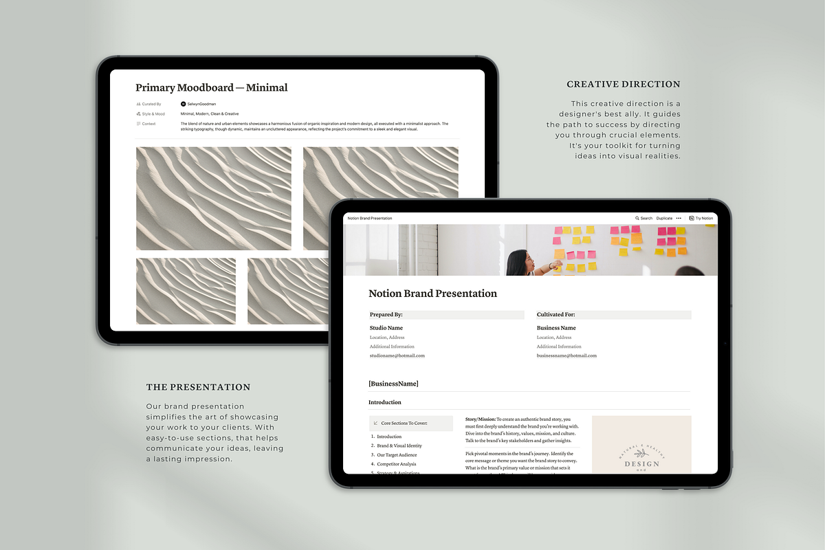 Essential Notion Branding Kit, a Templates & Theme by SelwynGoodman (Photo 9 of 11)