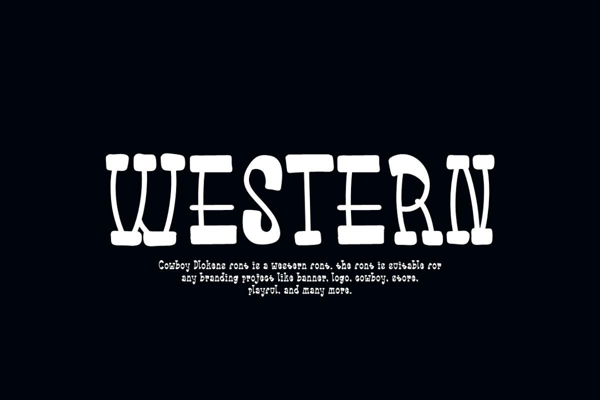 Cowboy Dlokens - Western Font, a Slab Serif Font by QR Design Studio (Photo 2 of 7)