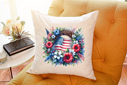 Watercolor 4th of July Wreath Clipar, an Illustration by Sublimation Artist (Thumbnail 6 of 6)
