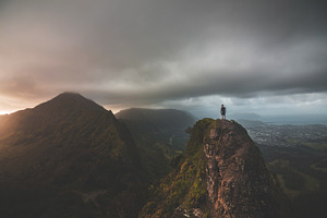 Pali notches  oahu hawaii stock photo containing oahu and hawaii