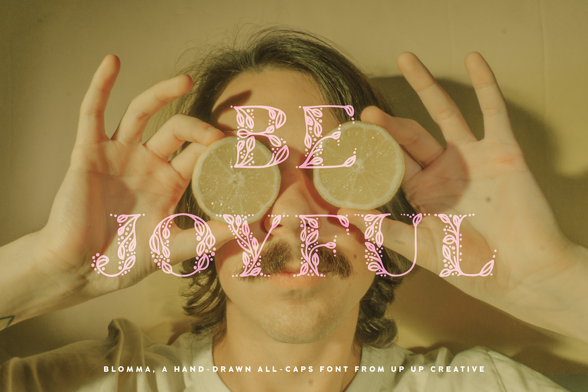 Blomma Hand-Drawn Display Font, a Serif Font by Up Up Creative (Photo 4 of 12)
