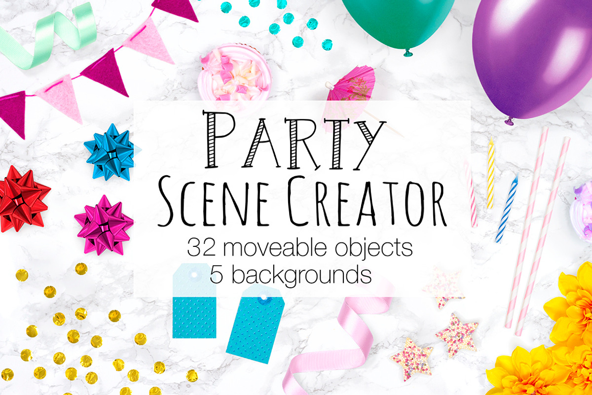 Party Scene Creator - Top View, a Product Mockup by Pixomize (Photo 1 of 6)