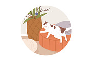 Cozy home scene with cat, an Animal Illustration by Good Studio (Thumbnail 2 of 3)