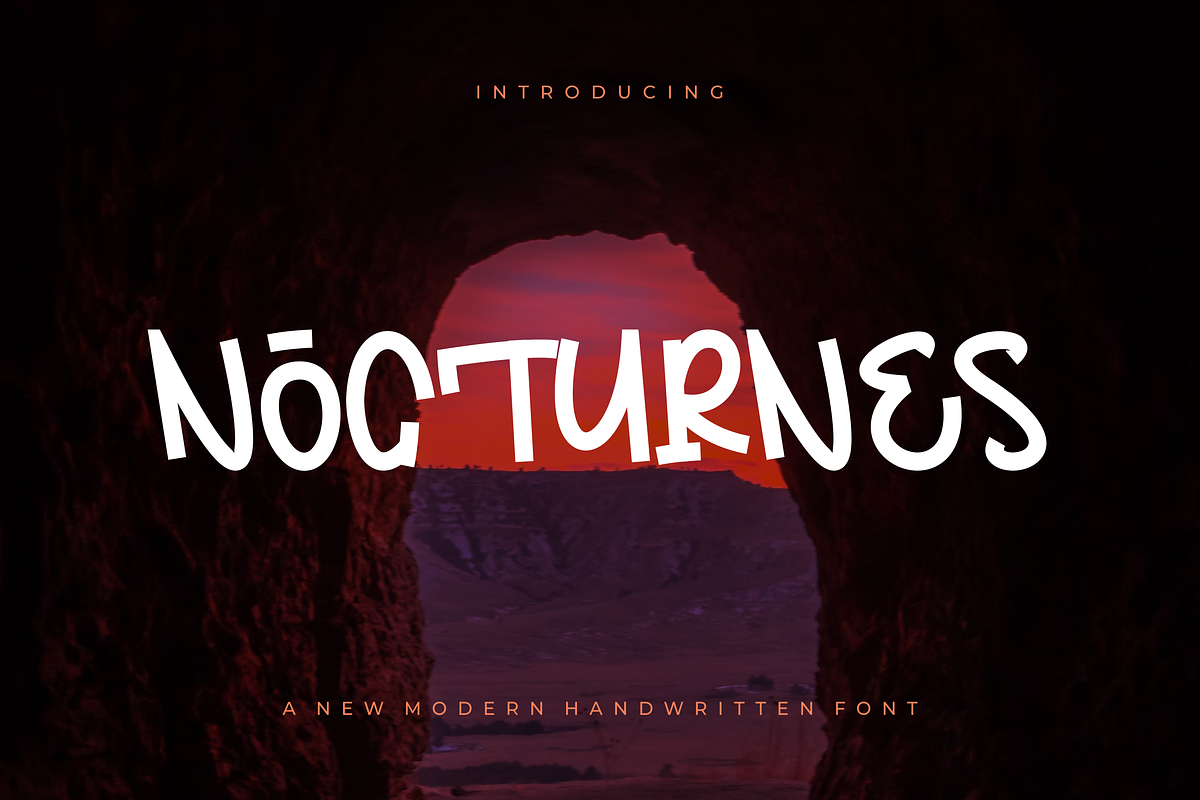 Nocturnes - Font, a Handwritten Font by artchiles_design (Photo 1 of 5)