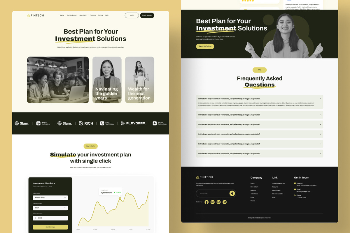 Investment Solution Web Landing Page, a Landing Page Template by UICreative (Photo 4 of 4)