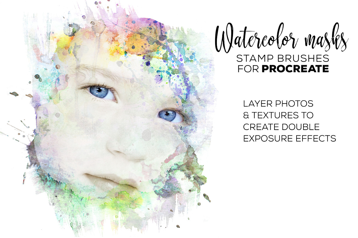 Procreate Watercolor Brush Stamps, a Brush Add-On by Studio Kitsch (Photo 9 of 9)