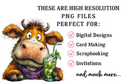 Whimsical Summer Cow Clipart, an Illustration by OK Design (Thumbnail 4 of 6)