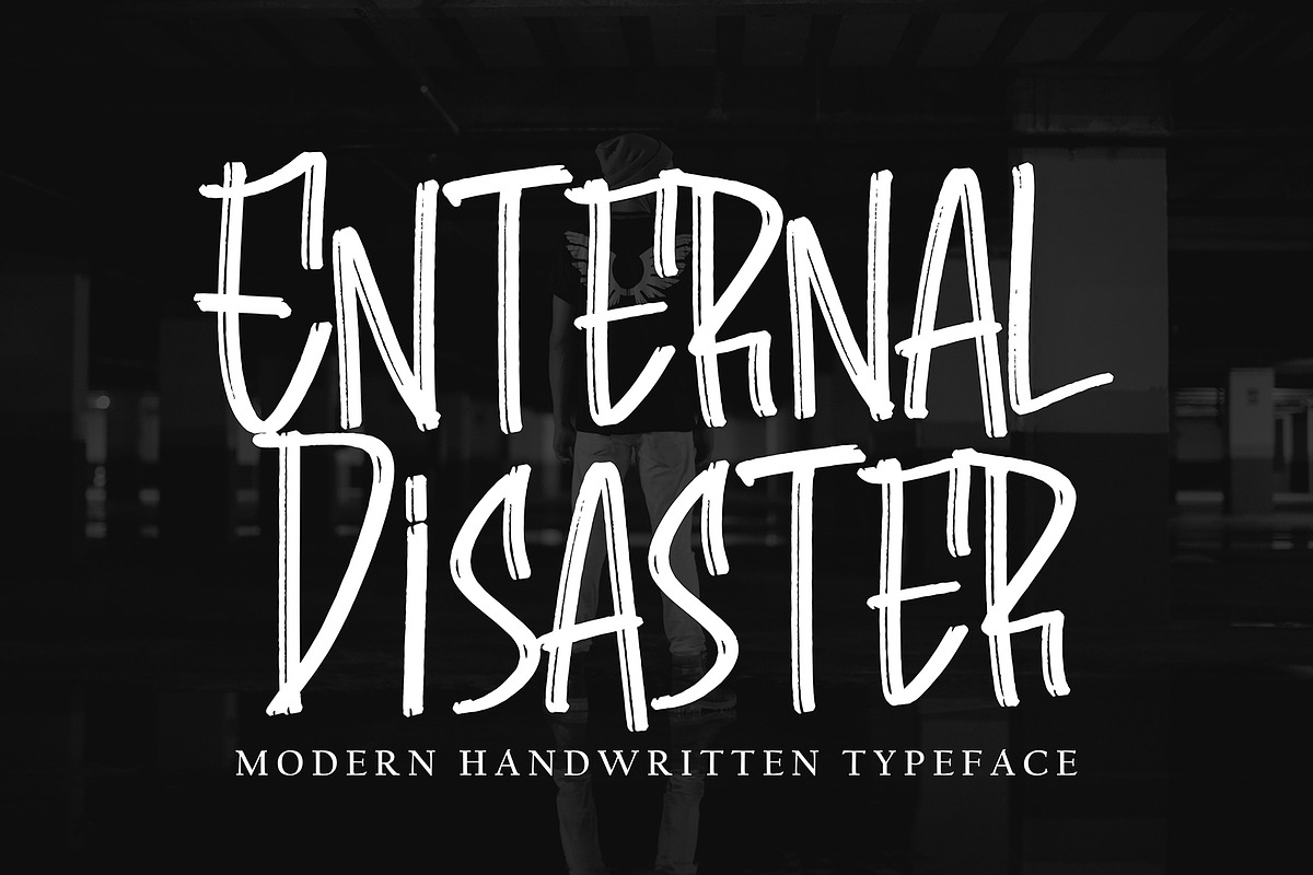 Enternal Disaster, a Handwritten Font by pineungtype (Photo 1 of 6)