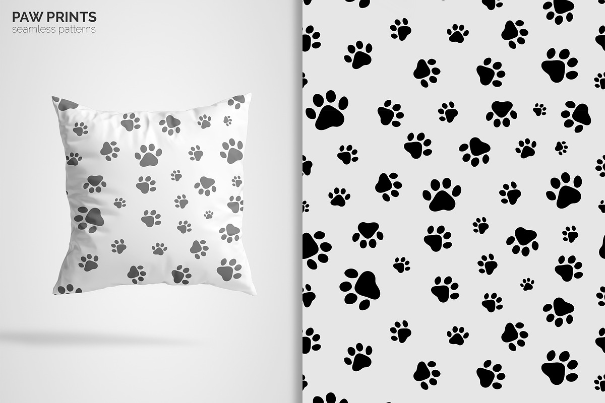 Paw Prints Seamless Patterns, a Pattern Graphic by 3Y_Design (Photo 7 of 7)