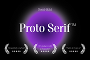 Proto Serif Semi-Bold, a Serif Font by Bukva™ Type Foundry (Thumbnail 1 of 13)