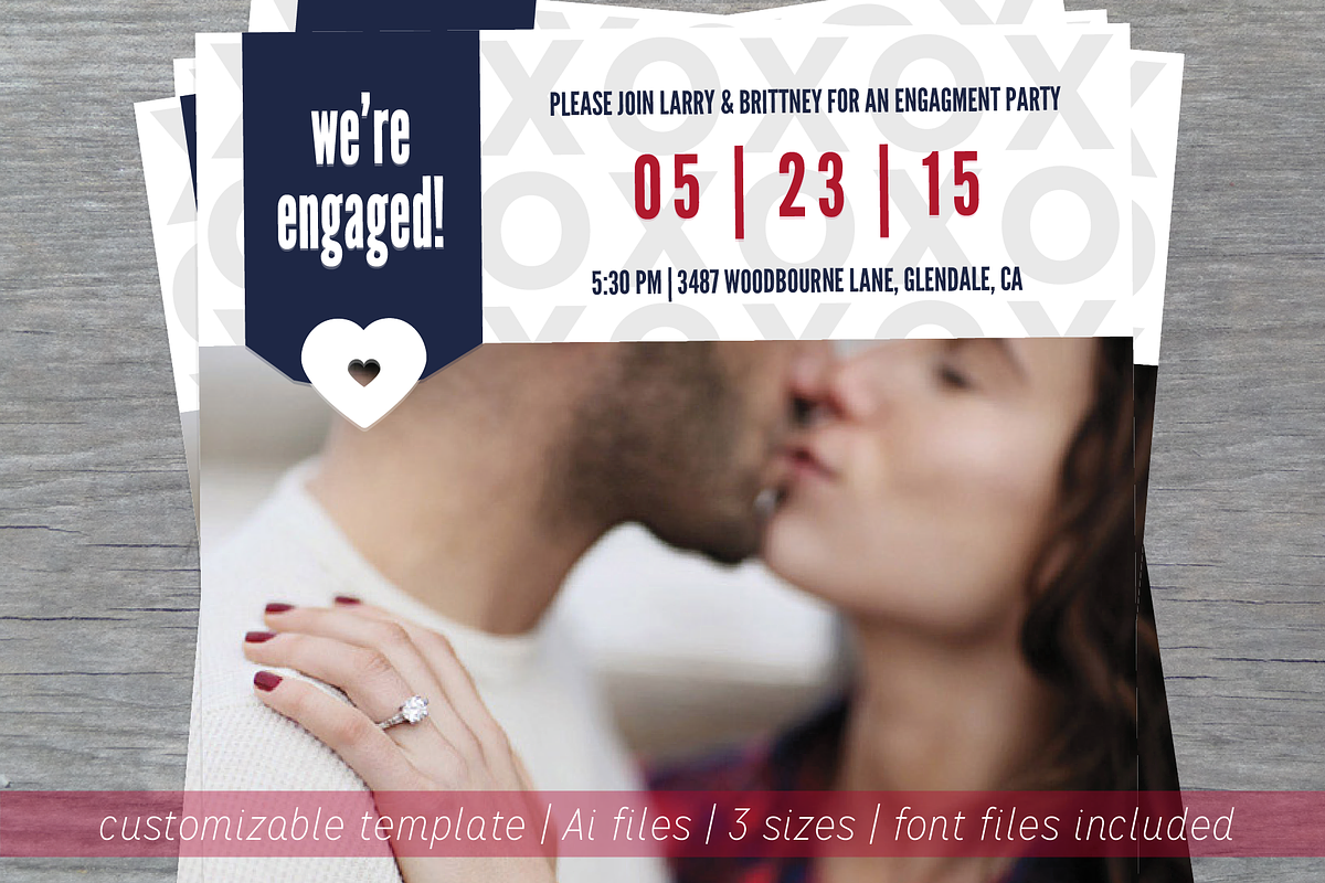 Engagement Announcement Template, an Invitation Template by Design Lioness