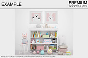 Nursery Wallpaper & Frames Mockups, a Product Mockup by mock-ups (Thumbnail 9 of 23)