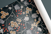Midnight Hawthorn Vintage Pattern, a Pattern Graphic by MouseGrey (Thumbnail 6 of 8)